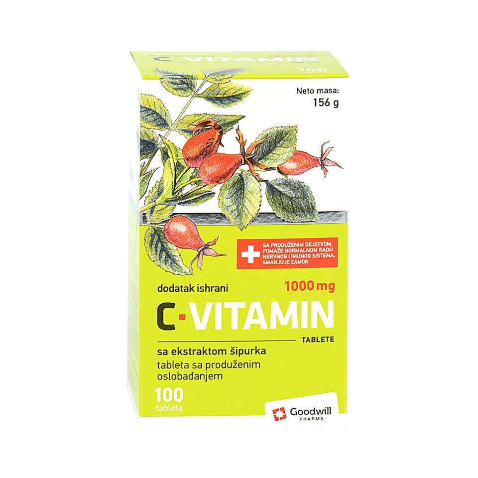 Goodwill C- vitamin 1000 mg 100 tableta Goodwill C- vitamin 1000 mg 100 tableta - Slika 1
