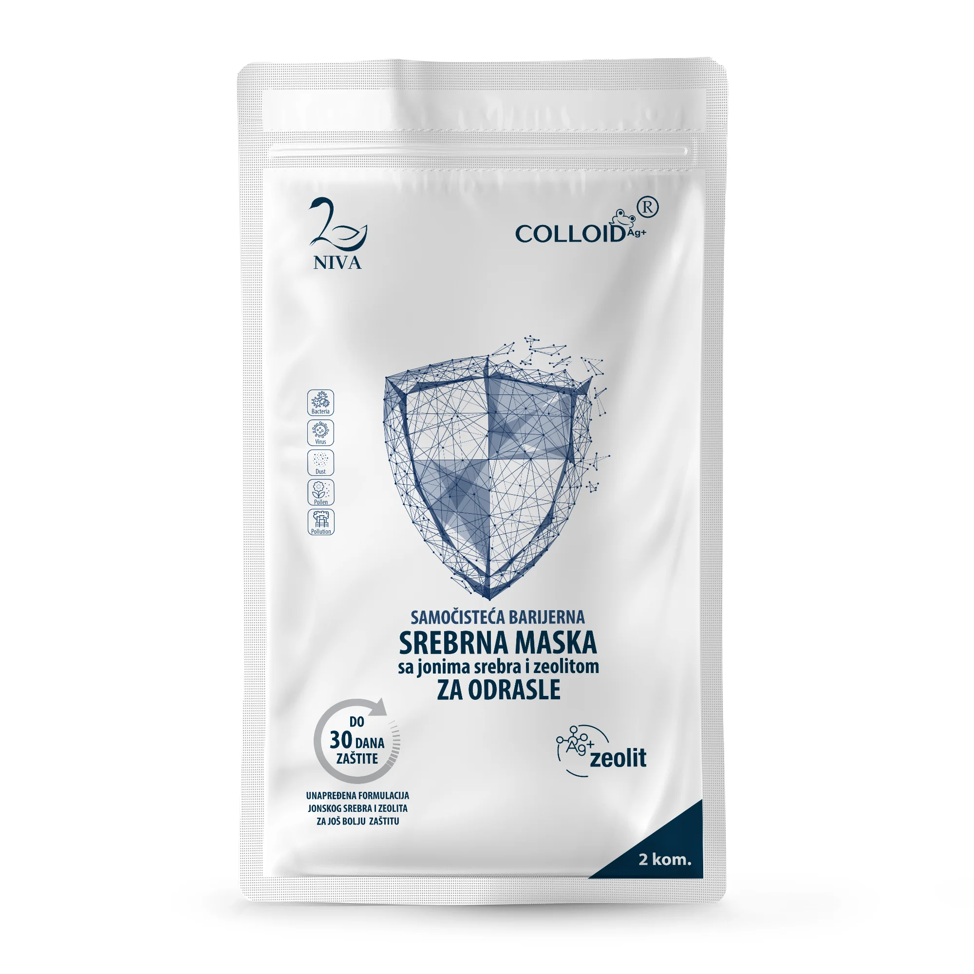 Srebrna maska za odrasle Srebrna maska za odrasle - Slika 1